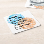 Mahatma Gandhi Man Quotes Rechteckiger Pappuntersetzer (angewinkelt)