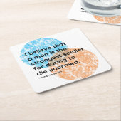 Mahatma Gandhi Man Quotes Rechteckiger Pappuntersetzer (angewinkelt)