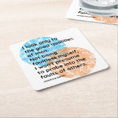 Mahatma Gandhi Men Quotes Rechteckiger Pappuntersetzer (angewinkelt)