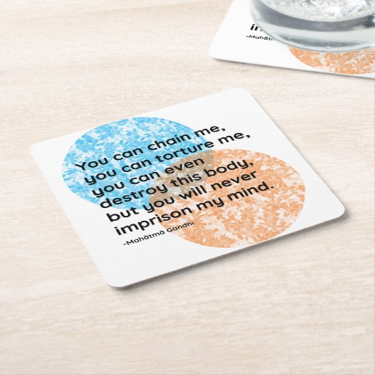 Mahatma Gandhi Mind Quotes Rechteckiger Pappuntersetzer (angewinkelt)