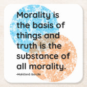 Mahatma Gandhi Morality Quotes Rechteckiger Pappuntersetzer (Vorderseite)