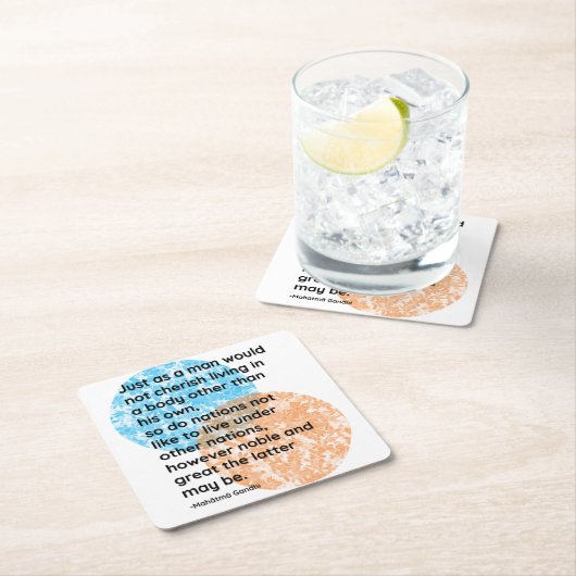 Mahatma Gandhi Nation Quotes Rechteckiger Pappuntersetzer (Vor Ort)