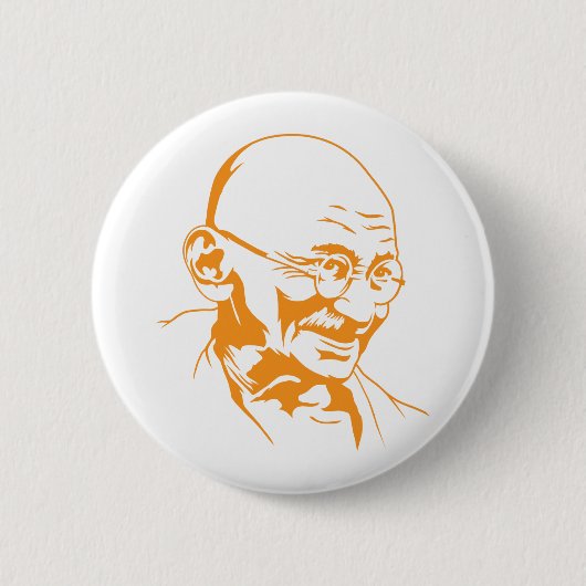 Mahatma Gandhi Portrait Button (Vorderseite)