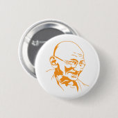 Mahatma Gandhi Portrait Button (Vorne & Hinten)