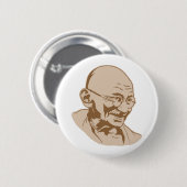 Mahatma Gandhi Portrait Button (Vorne & Hinten)