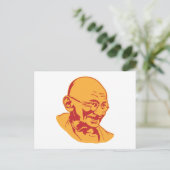 Mahatma Gandhi Portrait Postcard Postkarte (Stehend Vorderseite)