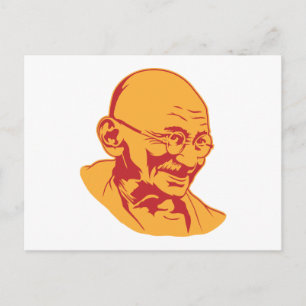 Mahatma Gandhi Portrait Postcard Postkarte