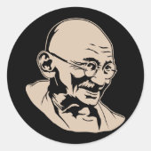 Mahatma Gandhi Portrait Sticker (Vorderseite)