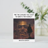Mahatma Gandhi Postkarte (Stehend Vorderseite)