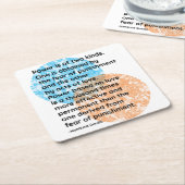 Mahatma Gandhi Power Quotes Rechteckiger Pappuntersetzer (angewinkelt)