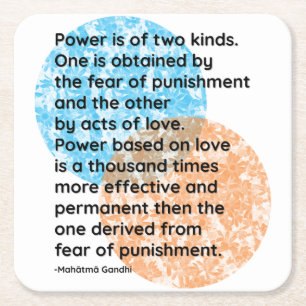 Mahatma Gandhi Power Quotes Rechteckiger Pappuntersetzer
