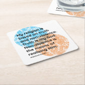 Mahatma Gandhi Religion zitiert Rechteckiger Pappuntersetzer (angewinkelt)