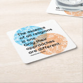 Mahatma Gandhi Religions Quotes Rechteckiger Pappuntersetzer (angewinkelt)