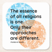 Mahatma Gandhi Religions Quotes Rechteckiger Pappuntersetzer (Vorderseite)
