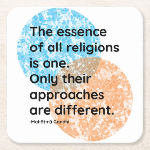 Mahatma Gandhi Religions Quotes Rechteckiger Pappuntersetzer
