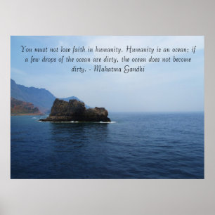 Mahatma Gandhi Spirituelles Zitat Poster
