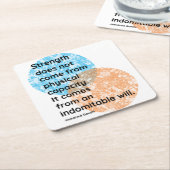 Mahatma Gandhi Strength Quotes Rechteckiger Pappuntersetzer (angewinkelt)