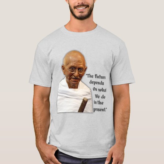 Mahatma Gandhi Themed T-Shirt (Vorderseite)