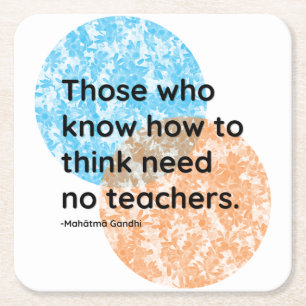 Mahatma Gandhi Think Quotes Rechteckiger Pappuntersetzer