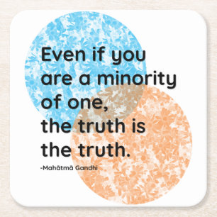 Mahatma Gandhi Truth Quotes Rechteckiger Pappuntersetzer