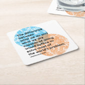 Mahatma Gandhi Wir sind Zitate Rechteckiger Pappuntersetzer (angewinkelt)