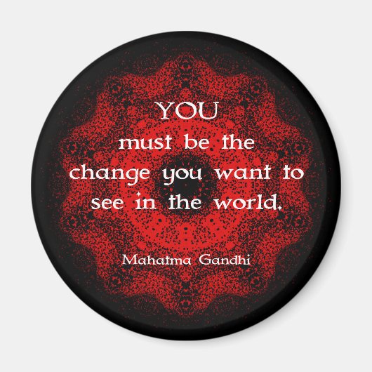 Mahatma Gandhi Wisdom Sprichwort über Maßnahmen Magnet (Vorne)