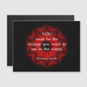 Mahatma Gandhi Wisdom Sprichwort über Maßnahmen Magnetkarte (Vorne/Hinten)