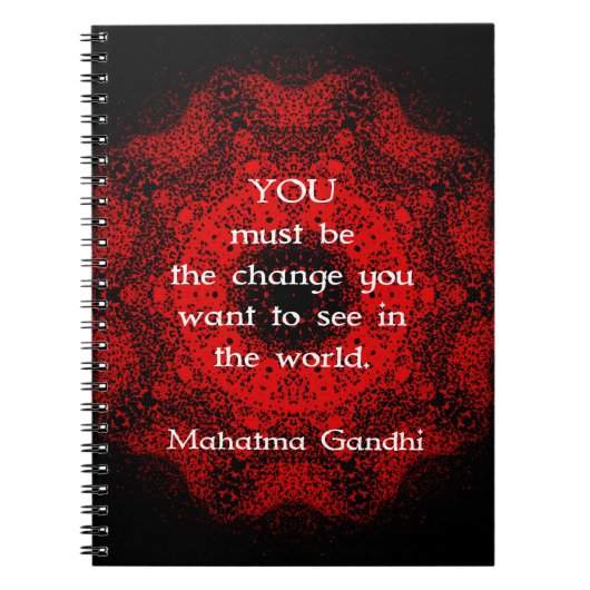 Mahatma Gandhi Wisdom Sprichwort über Maßnahmen Notizblock (Vorderseite)