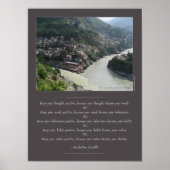 Mahatma Gandhi Wisdom Zitat Poster (Vorne)