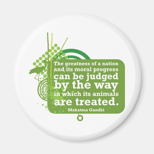 Mahatma Gandhi Zitat Magnet (Vorne)