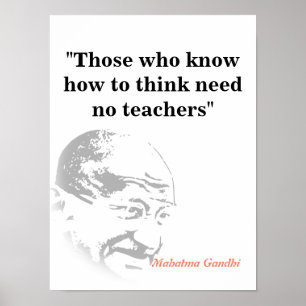 Mahatma Gandhi Zitat zum Denken Poster