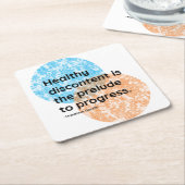 Mahatma Gandhi Zitate über Unzufriedenheit Rechteckiger Pappuntersetzer (angewinkelt)