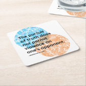 Mahatma Gandhi - Zitate zur Wahrheit und Gewalt Rechteckiger Pappuntersetzer (angewinkelt)