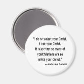 Mahatma Gandhi zu den Christen Magnet (Vorderseite/Rückseite)