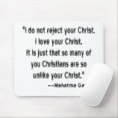 Mahatma Gandhi zu den Christen Mousepad (Mit Mouse)