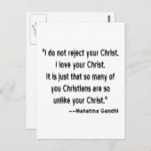Mahatma Gandhi zu den Christen Postkarte (Vorne/Hinten)