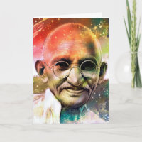 Mahatma- Gandhigruß-Karte