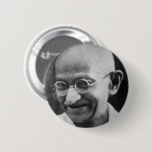 Mahatma- Gandhiporträt-Fotografie Button (Vorne & Hinten)