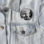 Mahatma- Gandhiporträt-Fotografie Button (Beispiel)