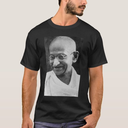 Mahatma- Gandhiporträt-Fotografie T-Shirt (Vorderseite)
