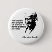 Mahatma Gandhitierrechte Button (Vorderseite)