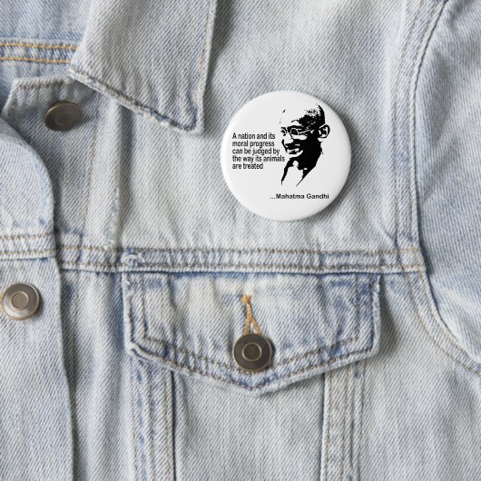Mahatma Gandhitierrechte Button (Beispiel)