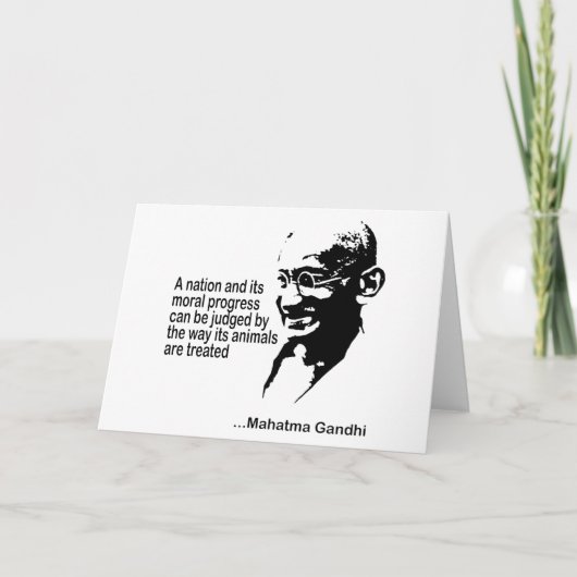 Mahatma Gandhitierrechte Feiertagskarte (Vorderseite)