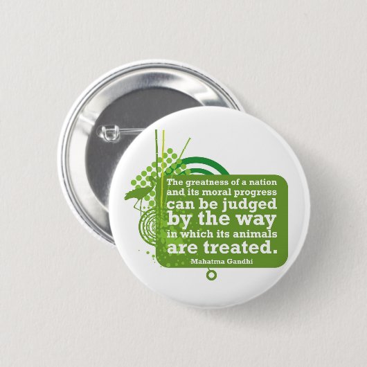 Mahatma- Gandhizitat Button (Vorne & Hinten)