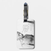 Mahatma- Gandhizitat, Minderheit von einer, Gepäckanhänger (Rückseite vertikal)