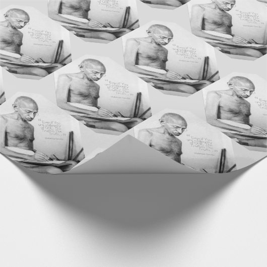 Mahatma- Gandhizitat, Minderheit von einer, Geschenkpapier (Ecke)