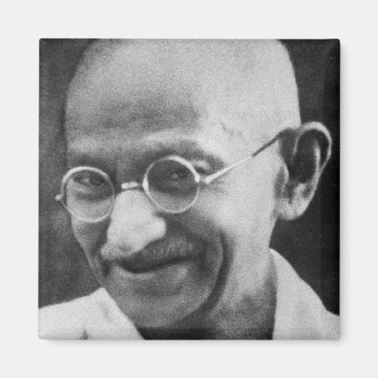 Mahatma Ghandi Portraitfotografie Magnet (Vorne)