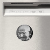 Mahatma Ghandi Portraitfotografie Magnet (In Situ (Geschirrspüler))