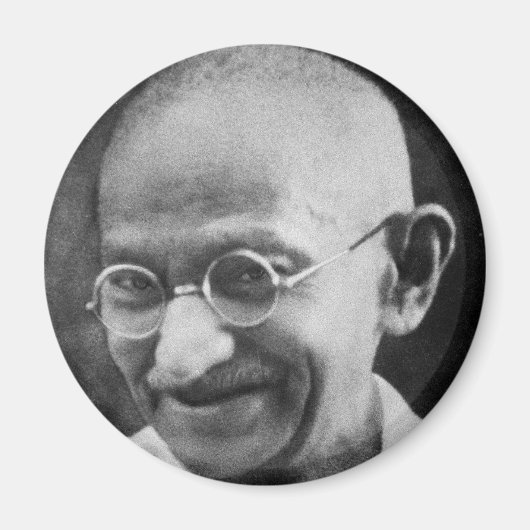 Mahatma Ghandi Portraitfotografie Magnet (Vorne)