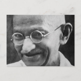 Mahatma Ghandi Portraitfotografie Postkarte